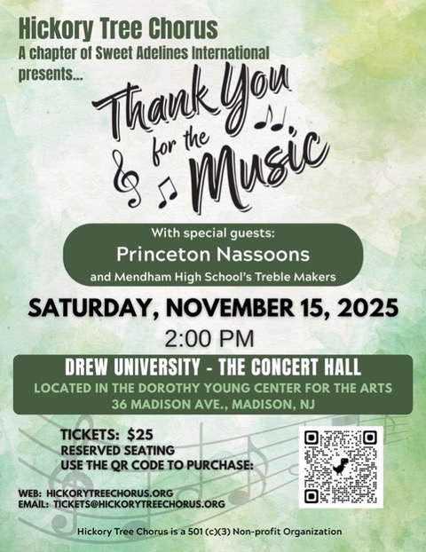 Award-winning Hickory Tree Chorus to Perform at Drew University