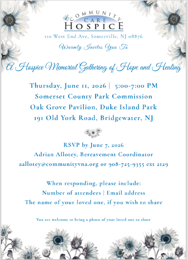 A Hospice Memorial Gathering of Hope and Healing