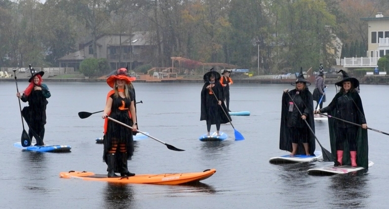 ‘Witches’ paddle for a cause