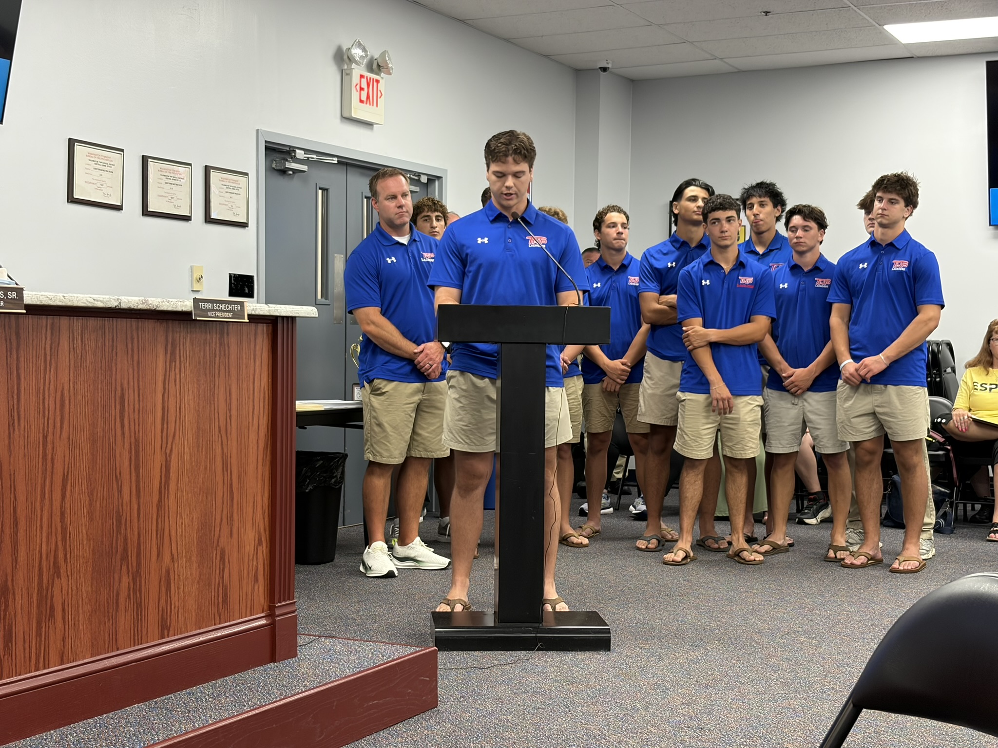 Boys' lacrosse honored for state championship win